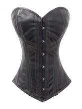 Load image into Gallery viewer, Heavy Duty 26 Double Steel Boned Waist Training Leather Long Torso Overbust Shaper Corset #8290-LE