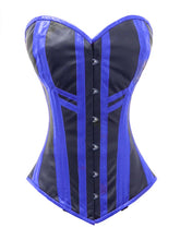Load image into Gallery viewer, Heavy Duty 26 Double Steel Boned Waist Training Leather Long Torso Overbust Shaper Corset #8290-LE