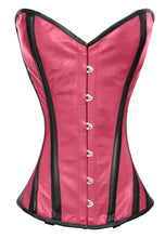 Load image into Gallery viewer, Heavy Duty 26 Double Steel Boned Waist Training LEATHER Overbust Tight Shaper Corset #8316-LE
