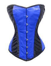 Load image into Gallery viewer, Heavy Duty 26 Double Steel Boned Waist Training Satin Overbust Tight Shaper Corset #8381-B-DB
