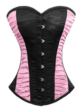 Load image into Gallery viewer, Heavy Duty 26 Double Steel Boned Waist Training Satin Overbust Tight Shaper Corset #8381-C-SA