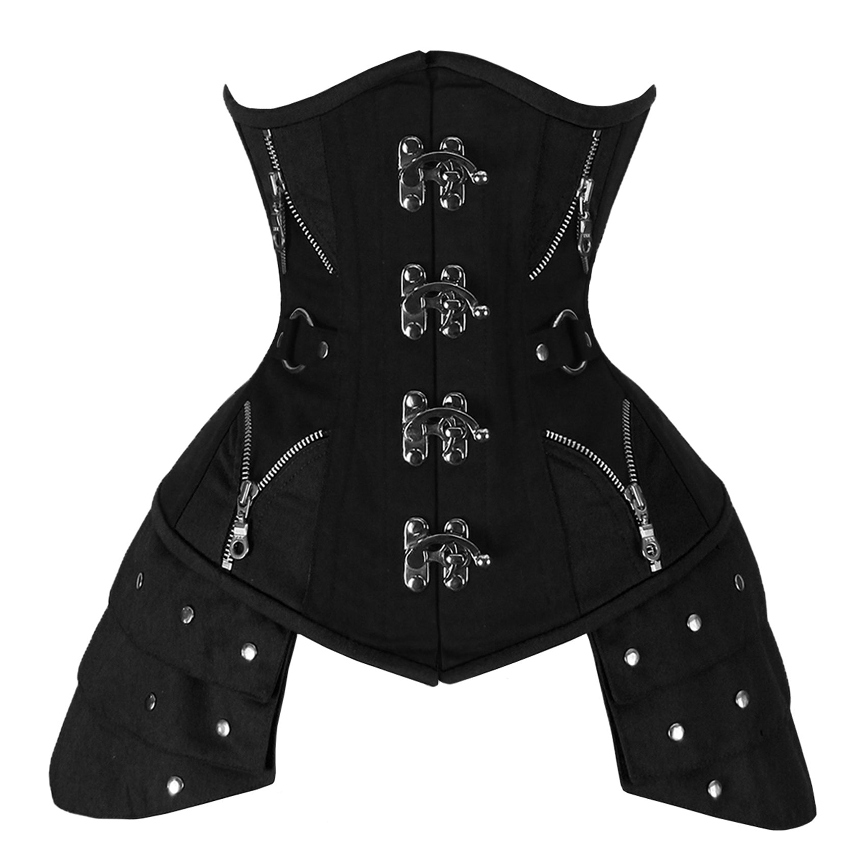 New Heavy Duty Double Steel Boned Waist Training Cotton Waistcincher Corset C79C - Foto 9