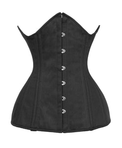 Heavy Duty 26 Double Steel Boned Waist Training Cotton Long Underbust Tight Shaper Corset #8422-B-TC