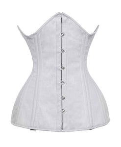 Heavy Duty 26 Double Steel Boned Waist Training Cotton Long Underbust Tight Shaper Corset #8422-B-TC