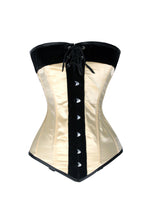 Load image into Gallery viewer, Heavy Duty 26 Double Steel Boned Waist Training Satin Overbust Tight Shaper Corset #8428-SA
