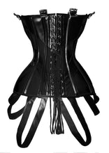 Load image into Gallery viewer, Heavy Duty 26 Double Steel Boned Waist Training Faux Leather Overbust Tight Shaper Corset #8453-FL