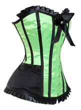 Load image into Gallery viewer, Heavy Duty 26 Double Steel Boned Waist Training Satin Overbust Shaper Corset #8459-SA