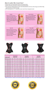 Heavy Duty 26 Double Steel Boned Waist Training Cotton Overbust Corset #8460-TC