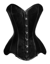 Load image into Gallery viewer, Heavy Duty 26 Double Steel Boned Waist Training Real Leather Overbust Tight Shaper Corset #8460-G-LE