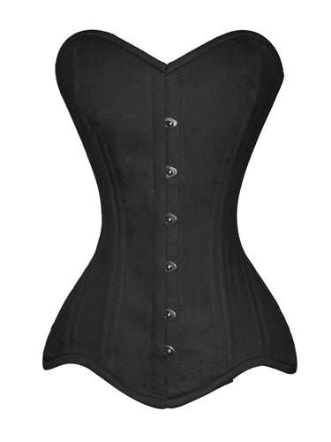 Heavy Duty 26 Double Steel Boned Waist Training Cotton Overbust Corset #8460-TC