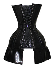 Load image into Gallery viewer, Heavy Duty 26 Double Steel Boned Waist Training PVC Overbust Tight Shaper Corset Skirt #8461-A-PVC