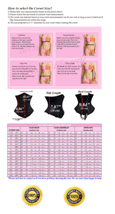 Heavy Duty 26 Double Steel Boned Waist Training Cotton Underbust Tight Shaper Corset #8520-S-TC