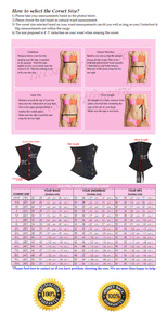 Heavy Duty 26 Double Steel Boned Waist Training Cotton Underbust Tight Shaper Corset #8520-TC2