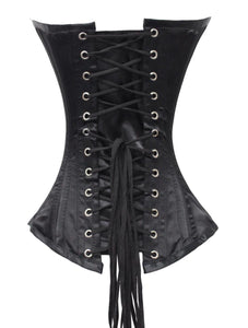 Heavy Duty 26 Double Steel Boned Waist Training Satin Underbust Tight Shaper Corset #8520-BT-MC-SA