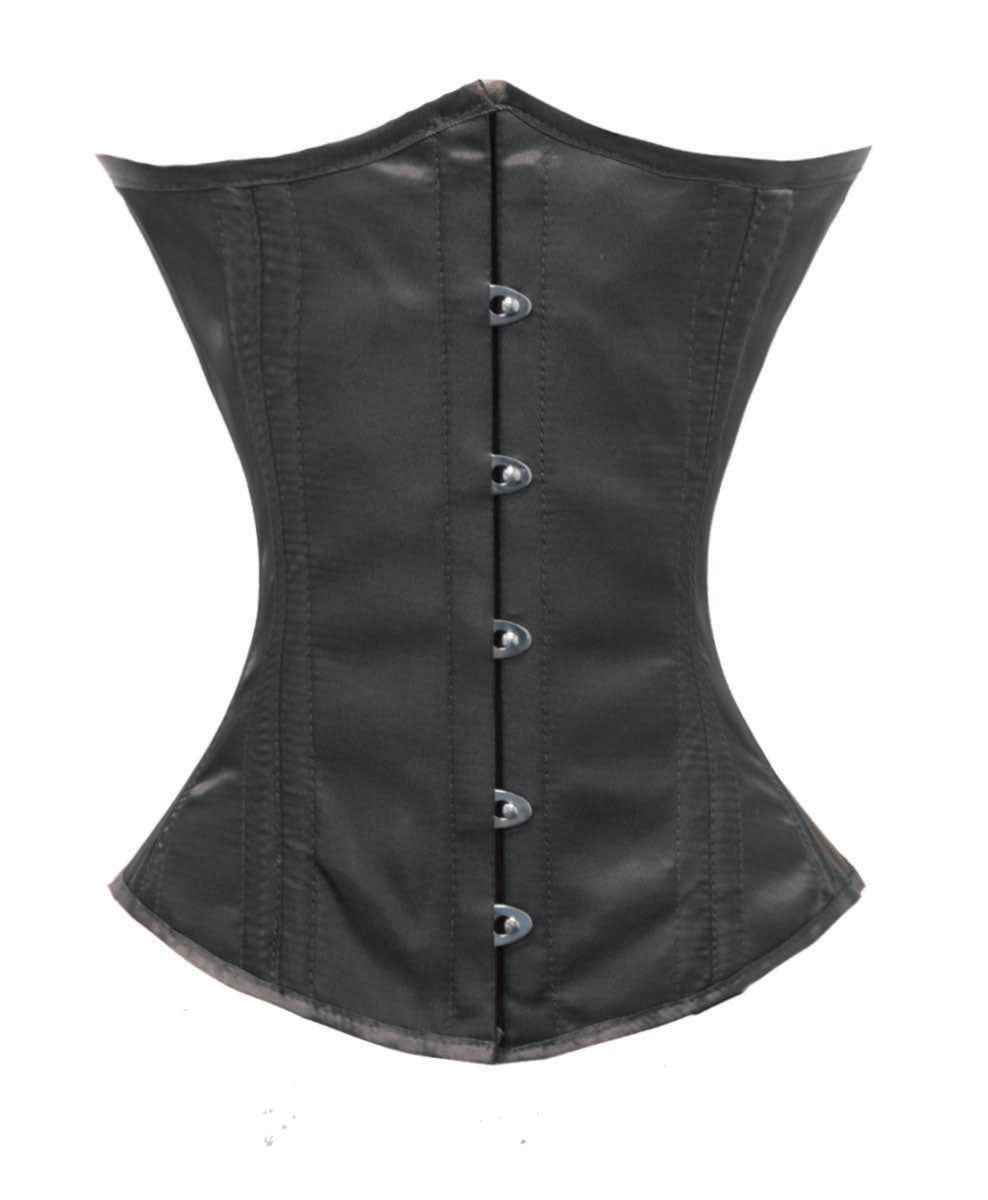 Heavy Duty 26 Double Steel Boned Waist Training Satin Underbust Tight Shaper Corset #8520-OT-SA