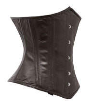 Load image into Gallery viewer, Heavy Duty 26 Double Steel Boned Waist Training Leather Underbust Tight Shaper Corset #8520-LE