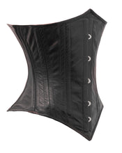 Load image into Gallery viewer, Heavy Duty 26 Double Steel Boned Waist Training LEATHER Underbust Tight Shaper Corset #8523-LE