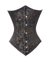 Load image into Gallery viewer, Heavy Duty 26 Double Steel Boned Waist Training Brocade Underbust Tight Shaper Corset #8523-BRO2