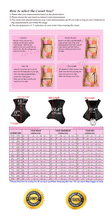 Load image into Gallery viewer, Heavy Duty 26 Double Steel Boned Waist Training Cotton Long Torso Underbust Shaper Corset #8525-B-TC