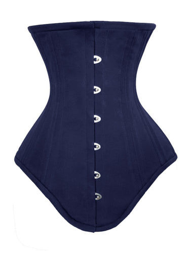 Heavy Duty 26 Double Steel Boned Waist Training Cotton Long Torso Underbust Shaper Corset #8525-B-TC