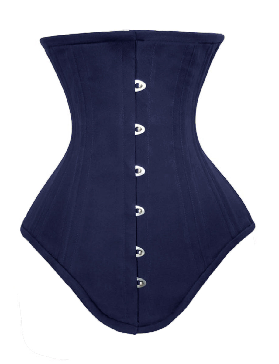 Heavy Duty 26 Double Steel Boned Waist Training Cotton Long Torso Underbust Shaper Corset #8525-B-TC