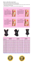 Load image into Gallery viewer, Heavy Duty 26 Double Steel Boned Waist Training Cotton Overbust Tight Shaper Corset #8526-TC