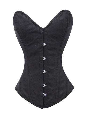 Heavy Duty 26 Double Steel Boned Waist Training Cotton Overbust Tight Shaper Corset #8526-TC