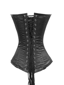 Heavy Duty 26 Double Steel Boned Waist Training Satin Overbust Tight Shaper Corset #8526-OT-SA