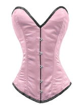 Load image into Gallery viewer, Heavy Duty 26 Double Steel Boned Waist Training Satin Overbust Tight Shaper Corset #8526-BT-SA