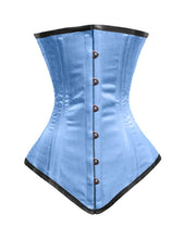 Load image into Gallery viewer, 26 Double Steel Boned Waist Training Tight Lacing Satin Underbust Shaper Corset #8540-BT-SA