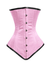 Load image into Gallery viewer, 26 Double Steel Boned Waist Training Tight Lacing Satin Underbust Shaper Corset #8540-BT-SA