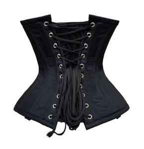 26 Double Steel Boned Waist Training Cotton Normal Torso Underbust Shaper Corset #8551-S-TC