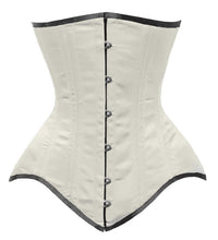 Load image into Gallery viewer, 26 Double Steel Boned Waist Training Tight Lacing Satin Underbust Shaper Corset #8552-BT-SA
