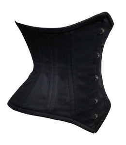 26 Double Steel Boned Waist Training Cotton Normal Torso Underbust Shaper Corset #8553-S-TC