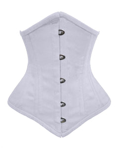 26 Double Steel Boned Waist Training Cotton Normal Torso Underbust Shaper Corset #8553-S-TC