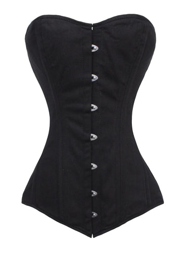 Heavy Duty 26 Double Steel Boned Waist Training Cotton Long Overbust Tight Shaper Corset #8555-TC3