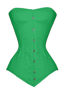 26 Double Steel Boned Waist Training COTTON Long Torso Overbust Tight Shaper Corset #8555-TC2