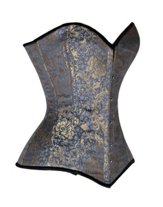 Heavy Duty 26 Double Steel Boned Waist Training BROCADE Overbust Tight Shaper Corset #8561-BRO