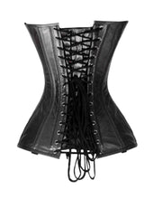 Load image into Gallery viewer, Heavy Duty 26 Double Steel Boned Waist Training LEATHER Overbust Tight Shaper Corset #8561-C-LE