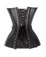 Load image into Gallery viewer, Heavy Duty 24 Double Steel Boned Waist Training Leather Overbust Tight Shaper Corset #8566-A-LE