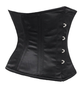 Heavy Duty 26 Double Steel Boned Waist Training Satin Underbust Tight Shaper Corset #8567-OT-SA