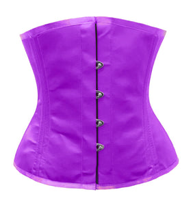 Heavy Duty 26 Double Steel Boned Waist Training Satin Underbust Tight Shaper Corset #8567-OT-SA