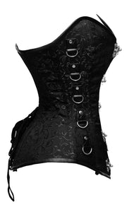 Heavy Duty 26 Double Steel Boned Waist Training Brocade Long Overbust Shaper Corset #8702-BRO