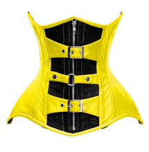 Load image into Gallery viewer, Heavy Duty 24 Double Steel Boned Waist Training Leather Underbust Tight Shaper Corset #8703-LE