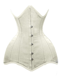 Heavy Duty 26 Double Steel Boned Waist Training Cotton Underbust Shaper Corset #8715-OT-TC