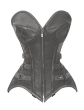 Load image into Gallery viewer, Heavy Duty 24 Double Steel Boned Waist Training Genuine Leather Overbust Shaper Corset #8719-B-LE