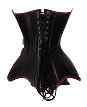 Load image into Gallery viewer, Heavy Duty 24 Double Steel Boned Waist Training Genuine Leather Overbust Shaper Corset #8719-LE