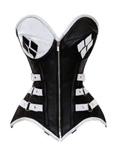 Load image into Gallery viewer, Heavy Duty 24 Double Steel Boned Waist Training Genuine Leather Overbust Shaper Corset #8719-LE