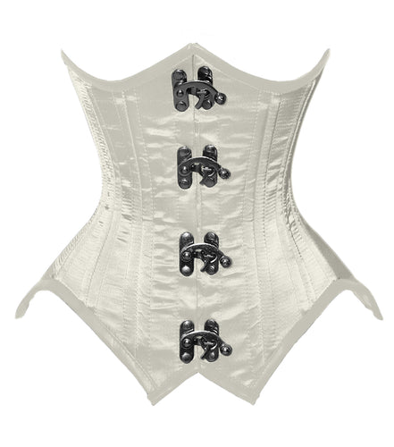 Heavy Duty 26 Double Steel Boned Waist Training Satin Underbust Tight Shaper Corset #8726-OT-SA