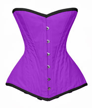 Load image into Gallery viewer, Heavy Duty 26 Double Steel Boned Waist Training Satin Overbust Tight Shaper Corset #8728-BT-SA